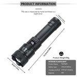 High Strong Power Led Flashlights 2000LM Tactical Torch with Display Light USB Charging Camping Fishing Emergency Zoom Lantern - flohmarkt-deutschland.shop