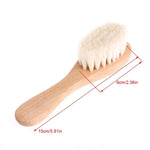 Holzgriff Pinsel Baby Haarbürste Neugeborenen Haarbürste Infant Kamm Kopf-massagegerät - flohmarkt-deutschland.shop