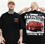 Honda Short Sleeves Cotton T-shirt Summer Car Motorcycle Modification Riding Off-road Trend Versatile Racing Work Men Women Tops - flohmarkt-deutschland.shop