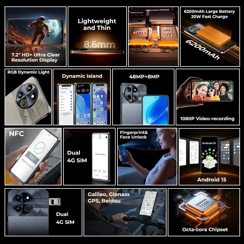 HOTWAV Note 18 GT Smartphone 7,2" 120Hz 8GB 256GB 6200mAh - flohmarkt-deutschland.shop