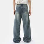 IEFB Amerikanischen Stil männer Denim Hosen Waschen Mode Lose männer Gerade Hosen Beiläufige Breite Bein Jeans Neue Sommer 2024 9C6303 - flohmarkt-deutschland.shop