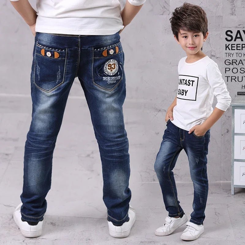 IENENS Boy Girls Trousers Skinny Jeans Elastic Waist Pants 4-13 Years Kids Boys Denim Clothing Clothes Sports Bottoms - flohmarkt-deutschland.shop