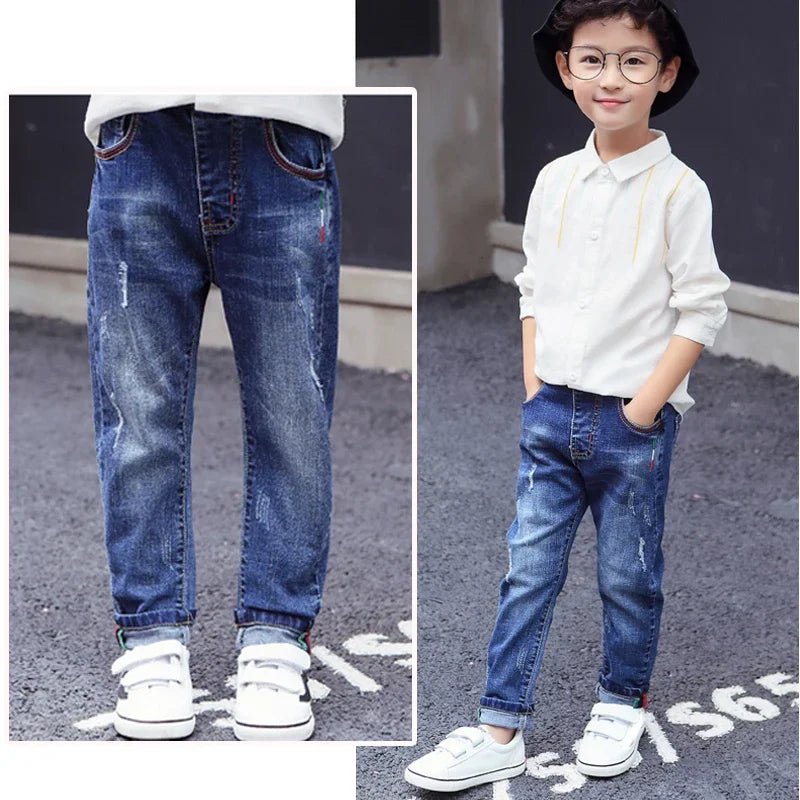 IENENS Boy Girls Trousers Skinny Jeans Elastic Waist Pants 4-13 Years Kids Boys Denim Clothing Clothes Sports Bottoms - flohmarkt-deutschland.shop