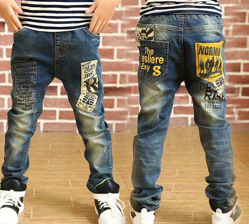 IENENS Boy Girls Trousers Skinny Jeans Elastic Waist Pants 4-13 Years Kids Boys Denim Clothing Clothes Sports Bottoms - flohmarkt-deutschland.shop