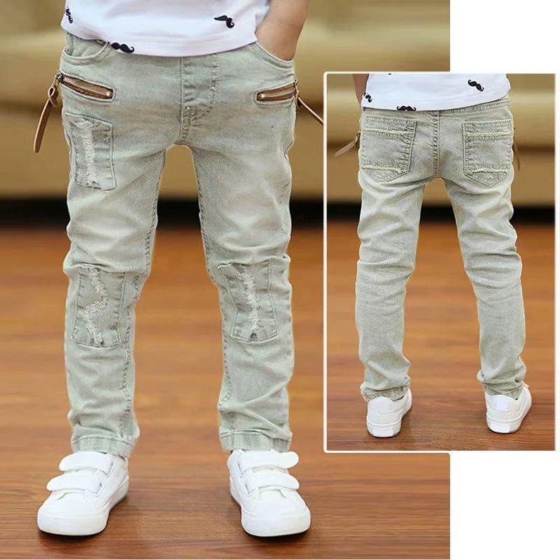 IENENS Boy Girls Trousers Skinny Jeans Elastic Waist Pants 4-13 Years Kids Boys Denim Clothing Clothes Sports Bottoms - flohmarkt-deutschland.shop