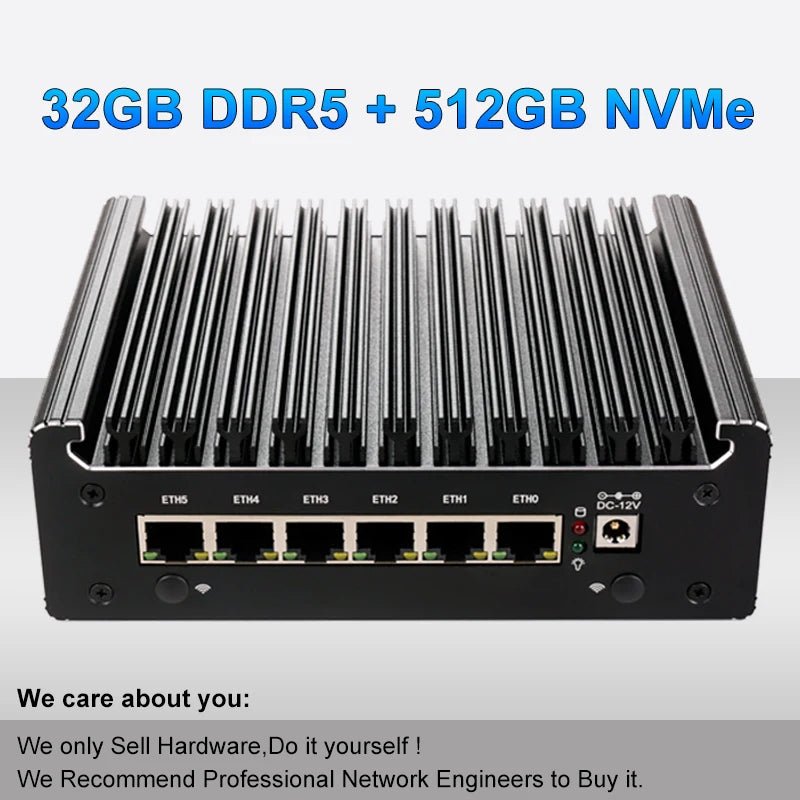 Intel Pentium Mini-PC Soft Router – 6x LAN, lüfterlos, pfSense - flohmarkt-deutschland.shop