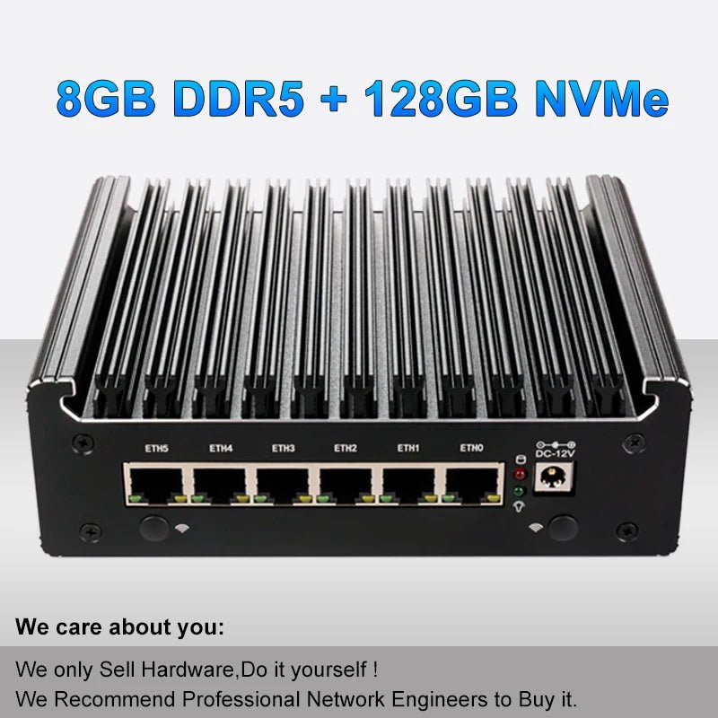 Intel Pentium Mini-PC Soft Router – 6x LAN, lüfterlos, pfSense - flohmarkt-deutschland.shop