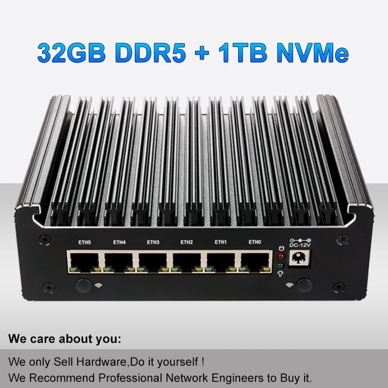 Intel Pentium Mini-PC Soft Router – 6x LAN, lüfterlos, pfSense - flohmarkt-deutschland.shop