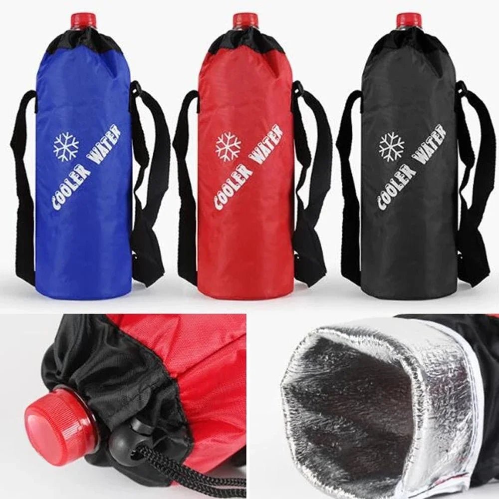 Isolierte Wasserflaschentasche mit Kordelzug – Outdoor & Camping - flohmarkt-deutschland.shop