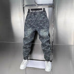 Jacquard American Classic Jeans Fashion Joints Harem Pants High Quality Loose Harajuku Straight-Leg Trousers Men Clothing - flohmarkt-deutschland.shop