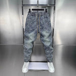 Jacquard American Classic Jeans Fashion Joints Harem Pants High Quality Loose Harajuku Straight-Leg Trousers Men Clothing - flohmarkt-deutschland.shop