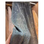 Jeans Frauen Denim Breite Bein Hosen Diamanten Hohe Taille Taschen Bodenlangen Distressed Gewaschen Gerade Hosen Streetwear - flohmarkt-deutschland.shop