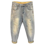 Jeans für Herren Frühling und Herbst, kleine zerrissene Jeans, Herren-Vintage-Hosen, trendige Marke, Harlan-Männerkleidung, Streetwear-Kleidung - flohmarkt-deutschland.shop