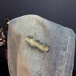 Jeans für Herren Frühling und Herbst, kleine zerrissene Jeans, Herren-Vintage-Hosen, trendige Marke, Harlan-Männerkleidung, Streetwear-Kleidung - flohmarkt-deutschland.shop