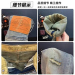 Jeans für Herren Frühling und Herbst, kleine zerrissene Jeans, Herren-Vintage-Hosen, trendige Marke, Harlan-Männerkleidung, Streetwear-Kleidung - flohmarkt-deutschland.shop