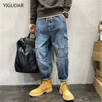 Jeans Männer Baggy Kleidung Multi Taschen Skateboard Cargo Jeans Für Männer Taktische Denim Jogger Jeans Männer Hosen Denim Hosen Mann - flohmarkt-deutschland.shop