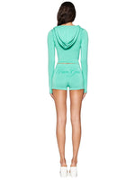 Joskaa Dot Print Tracksuit Set Women Long Sleeve Crop Top Bodycon Shorts 2 Piece Outfit Y2K Aesthetic Streetwear Party Clubwear - flohmarkt-deutschland.shop