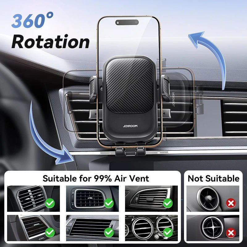 Joyroom Car Phone Holder 360° Rotation Car Air Vent Phone Holder Universal Hands-Free Cell Phone Mount For 4.7-6.9'' Phones - flohmarkt-deutschland.shop