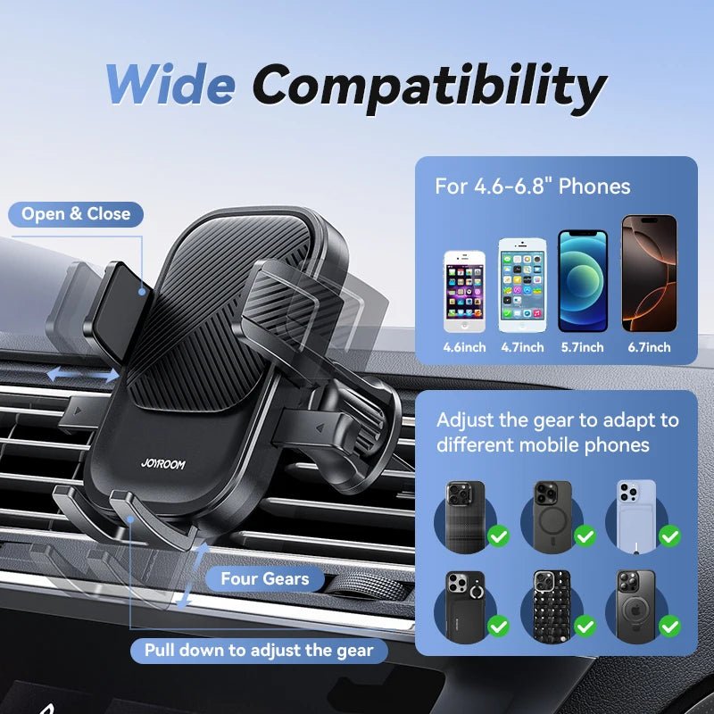 Joyroom Car Phone Holder 360° Rotation Car Air Vent Phone Holder Universal Hands-Free Cell Phone Mount For 4.7-6.9'' Phones - flohmarkt-deutschland.shop