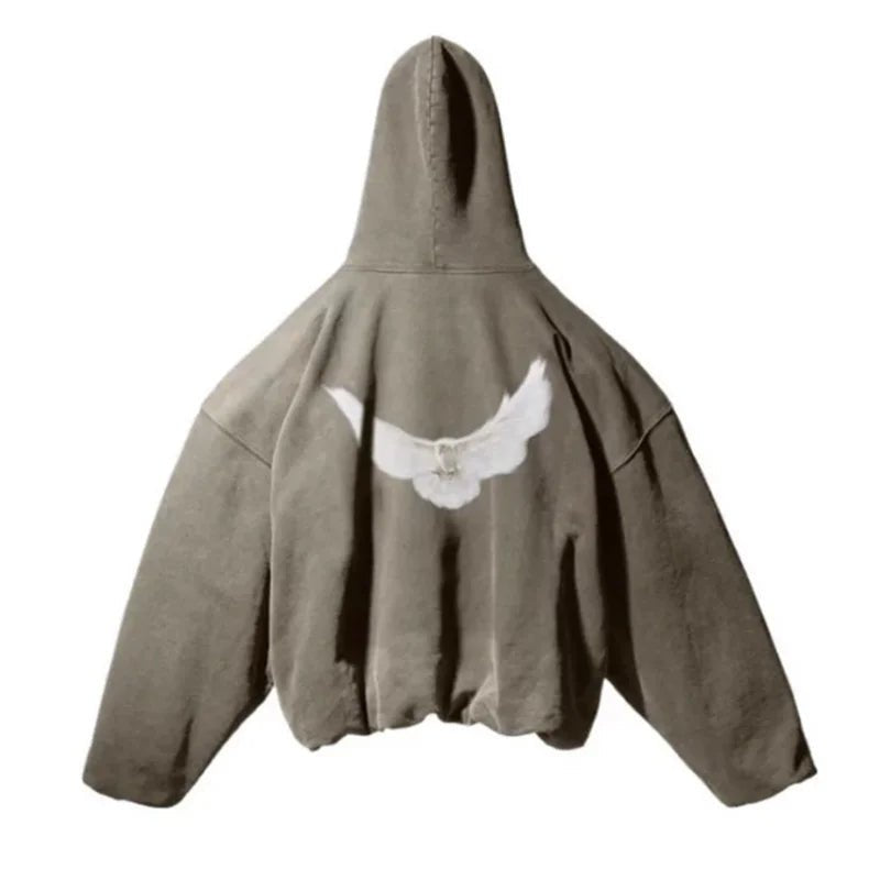 Kanye West Kapuzenpullover für Herren und Damen, 1:1, hochwertiger Taubenmuster, Staffel 6, übergroße Kapuze - flohmarkt-deutschland.shop