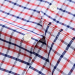 Kariertes Herrenhemd aus Oxford-Baumwolle mit normaler Passform und langen Ärmeln und geknöpfter Kragen, bequeme, vielseitige, lässige, karierte Hemden - flohmarkt-deutschland.shop