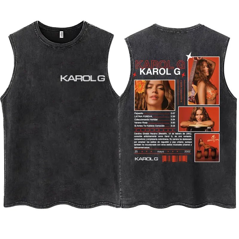 KAROL G Tropicoqueta Tank Top – Unisex, Oversize, 100% Baumwolle - flohmarkt-deutschland.shop