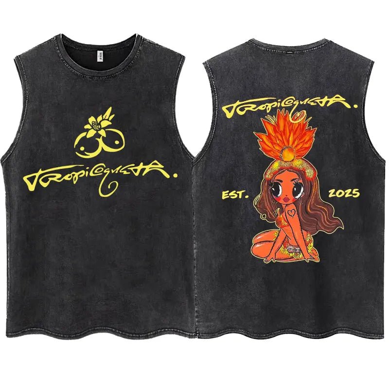KAROL G Tropicoqueta Tank Top – Unisex, Oversize, 100% Baumwolle - flohmarkt-deutschland.shop
