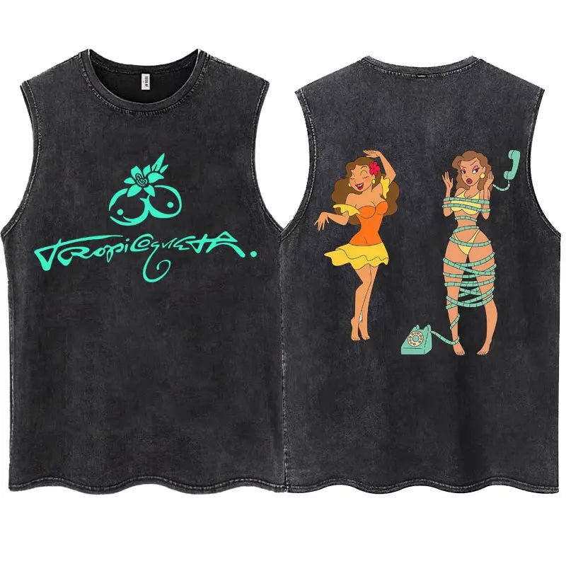 KAROL G Tropicoqueta Tank Top – Unisex, Oversize, 100% Baumwolle - flohmarkt-deutschland.shop