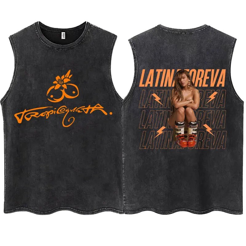 KAROL G Tropicoqueta Tank Top – Unisex, Oversize, 100% Baumwolle - flohmarkt-deutschland.shop