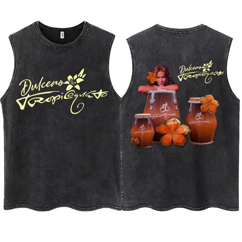 KAROL G Tropicoqueta Tank Top – Unisex, Oversize, 100% Baumwolle - flohmarkt-deutschland.shop