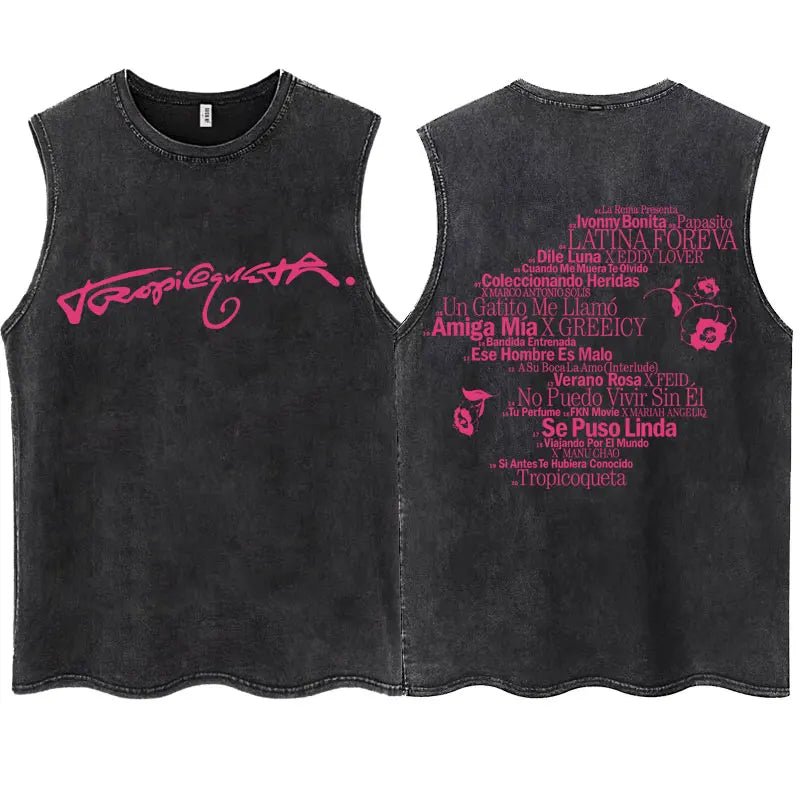 KAROL G Tropicoqueta Tank Top – Unisex, Oversize, 100% Baumwolle - flohmarkt-deutschland.shop
