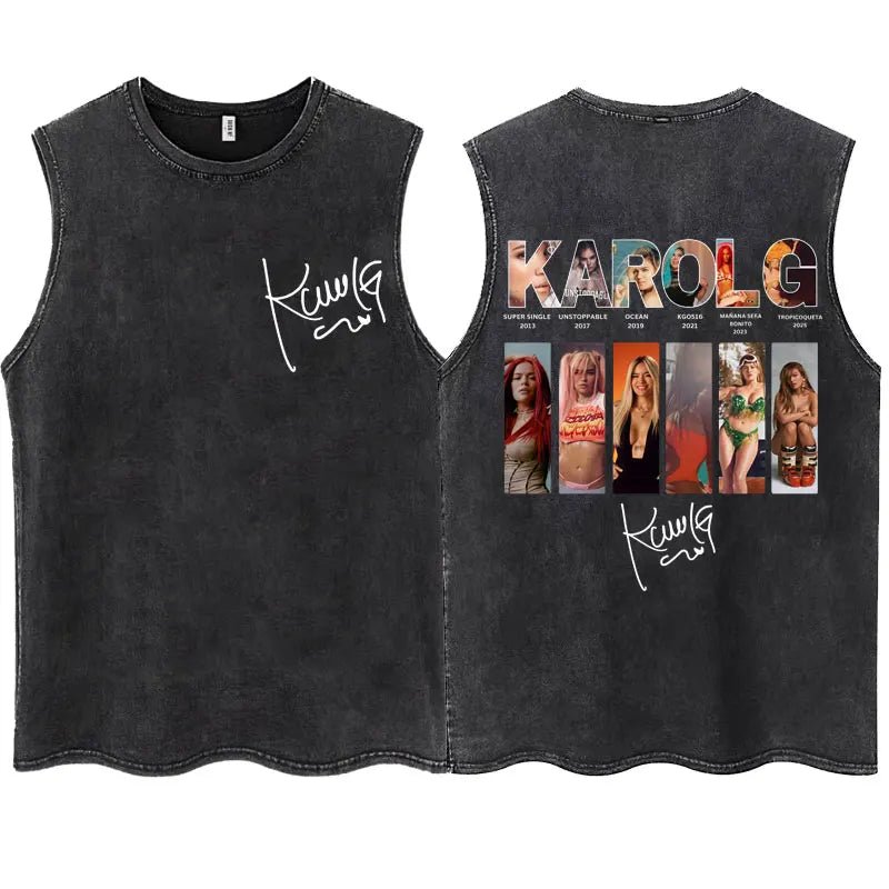 KAROL G Tropicoqueta Tank Top – Unisex, Oversize, 100% Baumwolle - flohmarkt-deutschland.shop