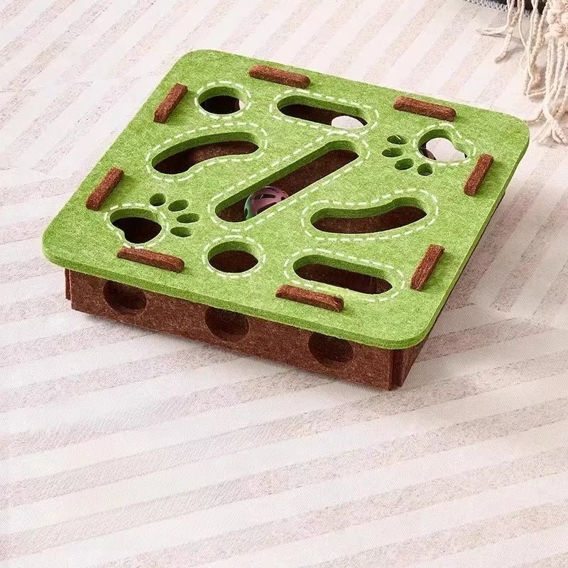 KatzenKraft PuzzleBox Katzenspielzeug - Intelligentes Spielzeug Mit Ballinteraktion Für Innenkatzen - flohmarkt-deutschland.shop