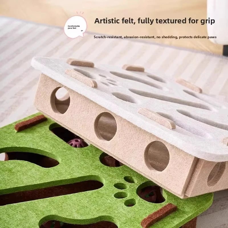 KatzenKraft PuzzleBox Katzenspielzeug - Intelligentes Spielzeug Mit Ballinteraktion Für Innenkatzen - flohmarkt-deutschland.shop