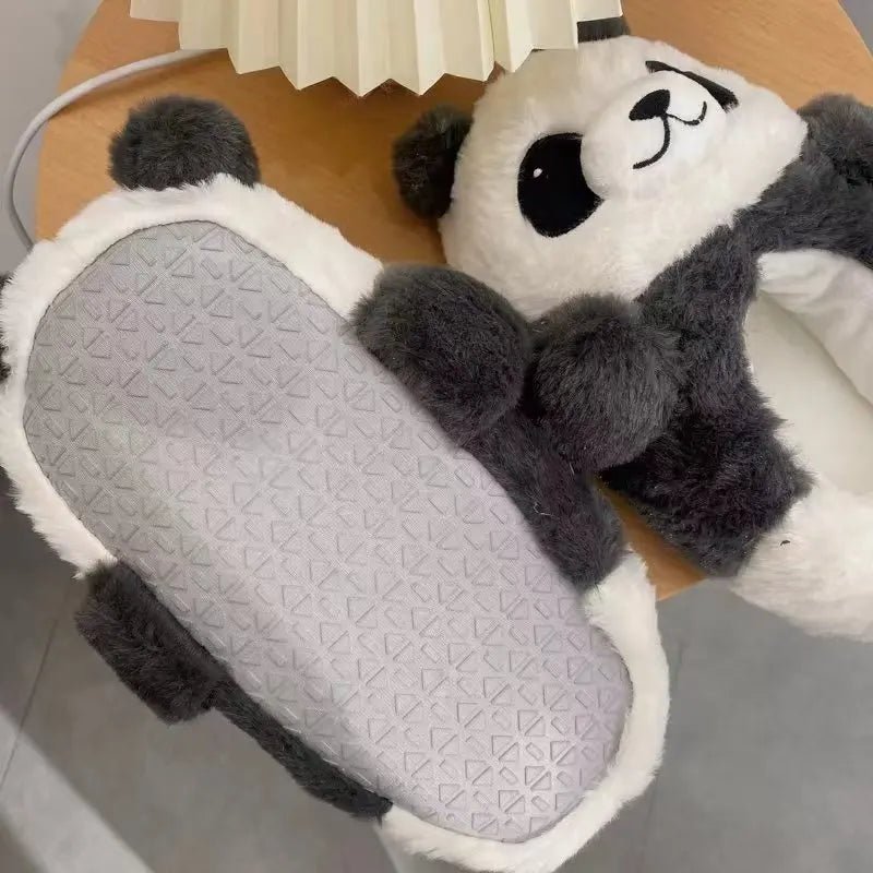 Kawaii Panda & Bär Hausschuhe – warme Plüsch-Pantoffeln für Damen & Herren - flohmarkt-deutschland.shop