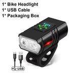 KDULIT 9-LED-Fahrradscheinwerfer, USB wiederaufladbar, Fahrradlampe, superhelle Lenkerlichter, wasserdichtes Fahrrad-Frontlicht für den Außenbereich - flohmarkt-deutschland.shop