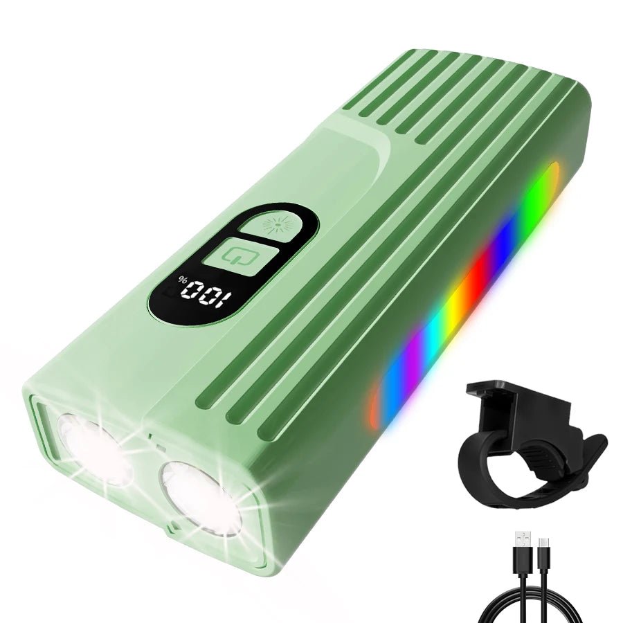KDULIT 9-LED-Fahrradscheinwerfer, USB wiederaufladbar, Fahrradlampe, superhelle Lenkerlichter, wasserdichtes Fahrrad-Frontlicht für den Außenbereich - flohmarkt-deutschland.shop