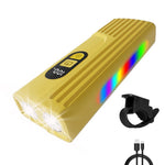 KDULIT 9-LED-Fahrradscheinwerfer, USB wiederaufladbar, Fahrradlampe, superhelle Lenkerlichter, wasserdichtes Fahrrad-Frontlicht für den Außenbereich - flohmarkt-deutschland.shop