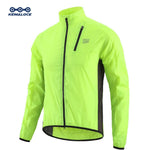 KEMALOCE Cycling Jacket Windproof Men 2025 Ultralight Long Sleeve Bike Jersey Black&Yellow Lightweight MTB Sports Windbreaker - flohmarkt-deutschland.shop