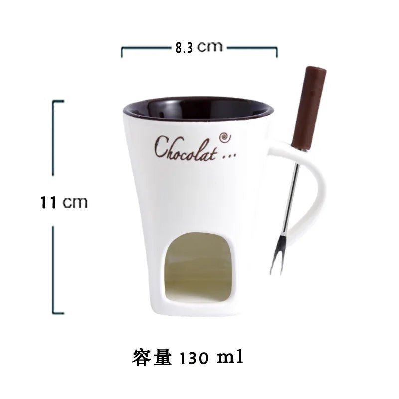 Keramik Kaffeetasse Kerzenwärmer Schokolade 130ml kreativ Geschenk - flohmarkt-deutschland.shop