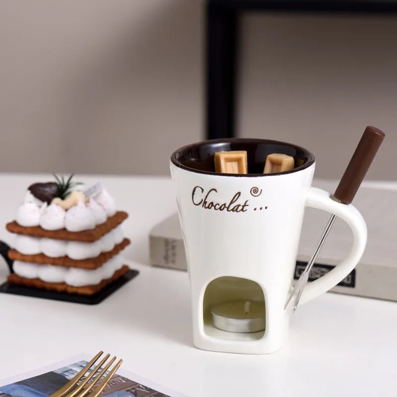 Keramik Kaffeetasse Kerzenwärmer Schokolade 130ml kreativ Geschenk - flohmarkt-deutschland.shop