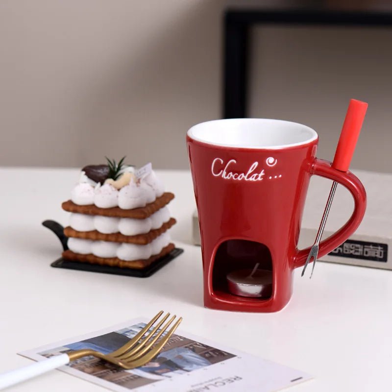 Keramik Kaffeetasse Kerzenwärmer Schokolade 130ml kreativ Geschenk - flohmarkt-deutschland.shop
