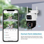 KERUI Outdoor WLAN Kamera 6MP Dual-Objektiv - flohmarkt-deutschland.shop