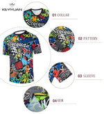 KEYIYUAN 2023 New Men Short Sleeve Mtb Downhill Jersey Motocross Shirt Mountain Bike T-shirt Mtb Bekleidung Herren Maillot Vtt - flohmarkt-deutschland.shop