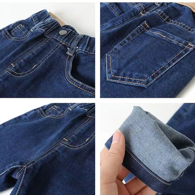 Kids Boys Jeans 2023 Spring And Autumn New Fashionable Elastic Children's Clothing Boys Loose Thin Denim Long Pants - flohmarkt-deutschland.shop