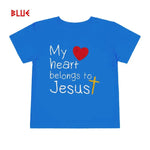 Kids My Heart Belongs To Jesus Jeugd-T-shirt Christelijke Kinder Op Geloof Gebaseerd Jezus-shirt High Quality Cotton Soft Tees - flohmarkt-deutschland.shop