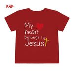 Kids My Heart Belongs To Jesus Jeugd-T-shirt Christelijke Kinder Op Geloof Gebaseerd Jezus-shirt High Quality Cotton Soft Tees - flohmarkt-deutschland.shop