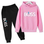 Kinder Casual Herbst Frühling 2 stücke Hoodie + Hosen 4F Brief Drucken Trainingsanzüge 2-13 Jahre Jungen Mädchender Kleidung Set - flohmarkt-deutschland.shop