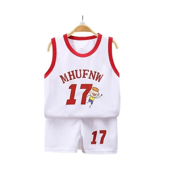 Kinder Sets Sommer Kinder Ärmelloses T-shirt Shorts Set Schnell trocknend Outdoor Tank Top Shorts Sets Jungen Sport Basketball Tr - flohmarkt-deutschland.shop
