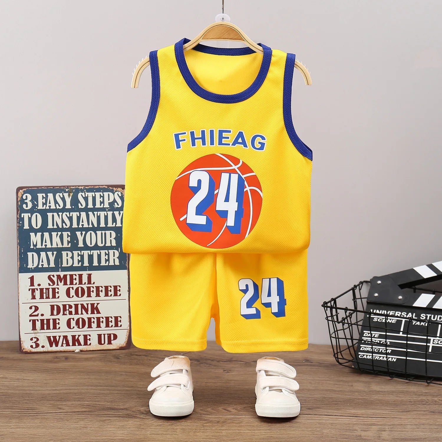 Kinder Sets Sommer Kinder Ärmelloses T-shirt Shorts Set Schnell trocknend Outdoor Tank Top Shorts Sets Jungen Sport Basketball Tr - flohmarkt-deutschland.shop